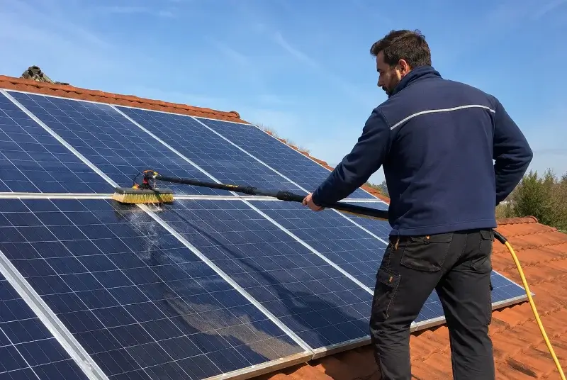 Nettoyage et entretien de panneaux solaires à Fonroque